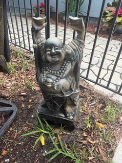 Laughing Buddha Garden Statue 20”