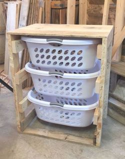 2 or 3 Tier Laundry Basket Shelfs For Your Home /Clothes Folding Station