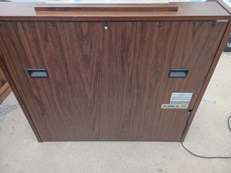 Small solid oak end table