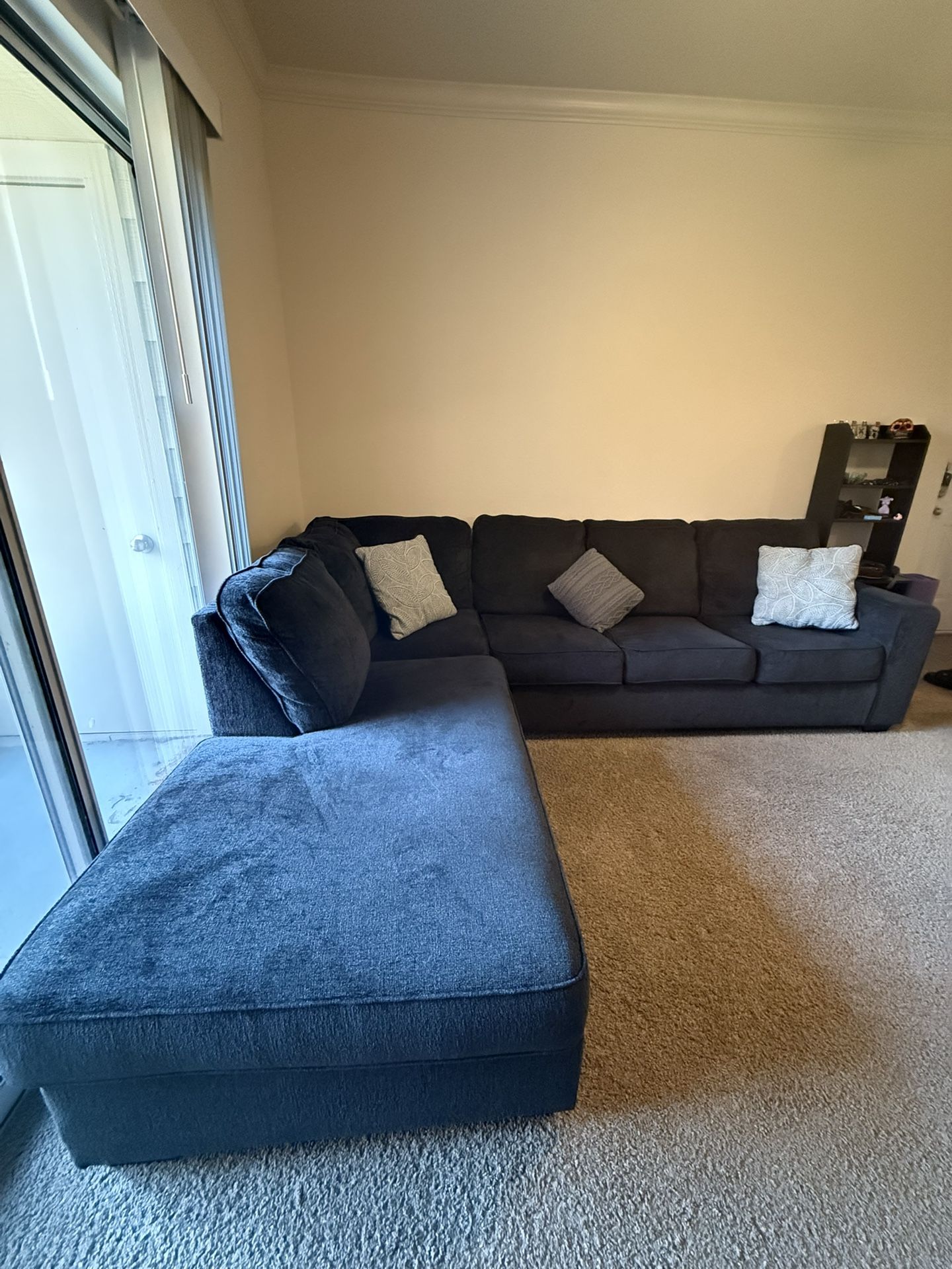 L Shaped Black Couch