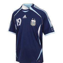 adidas Argentina Away Jersey 2006 Messi T-Shirts Dark Blue JN3709 medium