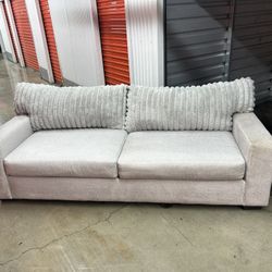 Grey Faux Fur Couch (NEED GONE TODAY )