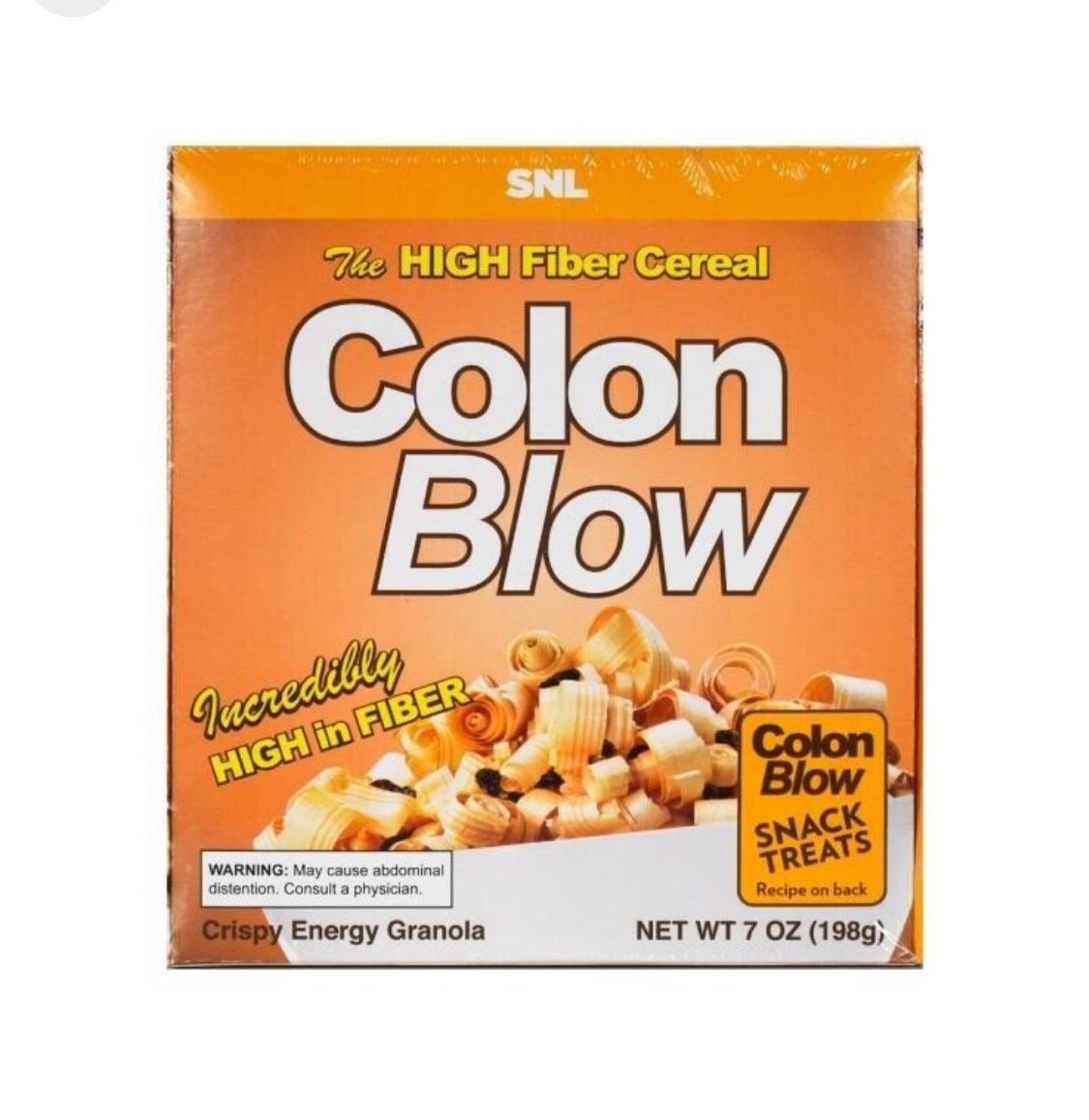 Colon Blow High Fiber Cereal Box Saturday Night Live Replica Prop SNL