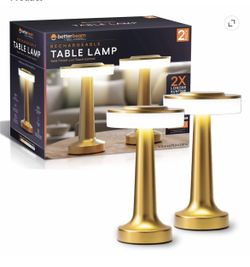 Rechargeable Table Lamp, 2-Pack