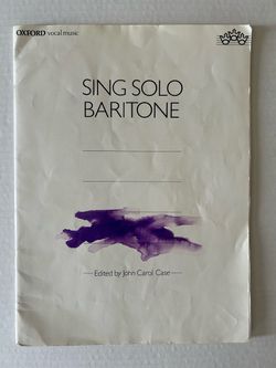 Sing Solo Baritone – Oxford Vocal Music