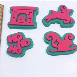 Christmas Stamp Set Of 4 For DIY Supplies Handcrafts Paper Art