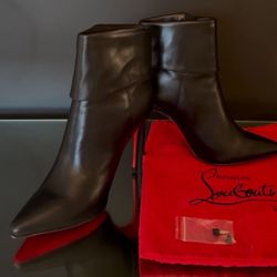 Black leather boots