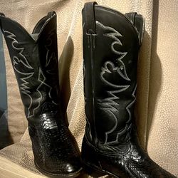 Vintage Larry Mahan  Snakeskin Boots