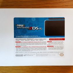 New Nintendo 2DS XL (Black & Turquoise) Console/System - Refurbished by Nintendo