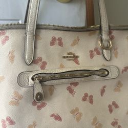 Coach butterfly tote bag