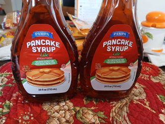 2 lite pancake syrup bottles for 2.00$