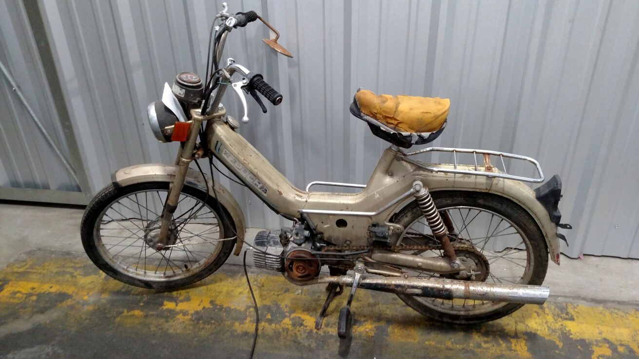 Old rusty puch Vintage moped scooter not running
