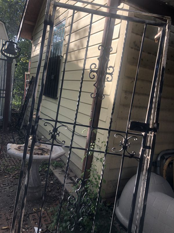 Black Steel Security Door Cage With 2 Keys For In Dallas Tx Black Steel Security Door Cage With 2 Keys