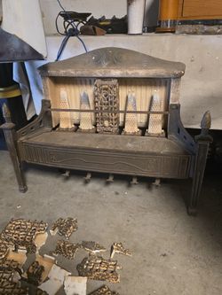 Antique Iron Gas Parlor Space Heater