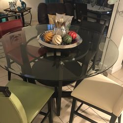 Juego Comedor 4 Sillas Altas 