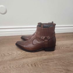 CALTO Zipper Boots (Dark Brown) 3.3 Inches Taller