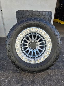 20" LOCK Mojave rims w/ used 35" Toyo AT tires