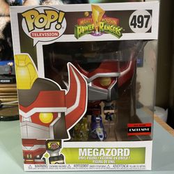 Funko Pop Television Mighty Morphin Power Rangers #497 Megazord 6” AAA Anime Exclusive Metallic