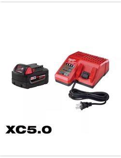 Milwaukee M18 18-Volt Lithium-Ion XC Starter Kit with One 5.0Ah Battery and Charger