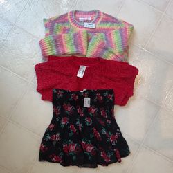 New With Tags! Youth Girls Size L (12/14). Sugar & Jade Sweaters & Skirt 