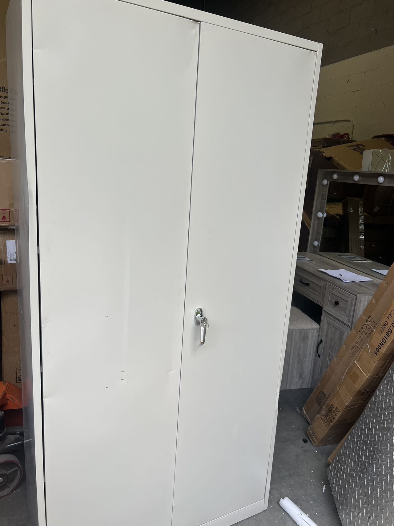 Steel SnapIt Cabinet, 71 Inch Metal Storage Cabinet with Locking Doors and Adjustable Shelves