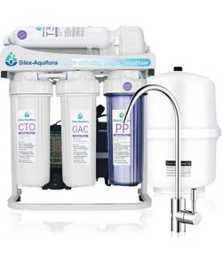 Silex-Aquifons Under-Snik Water Filter 5-Stage Reverse Osmosis Drinking Water Filter System with Faucet and Tank