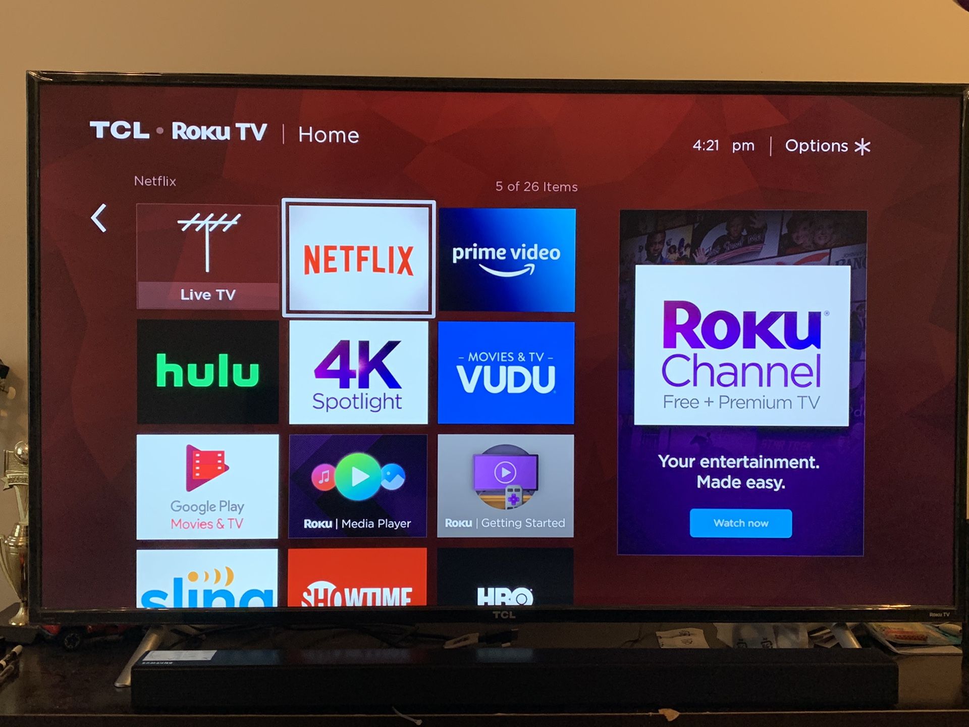 TCL ROKU 55 inch UHD Smart TV for Sale