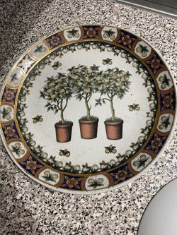 Antique Chinese fruit tree plate