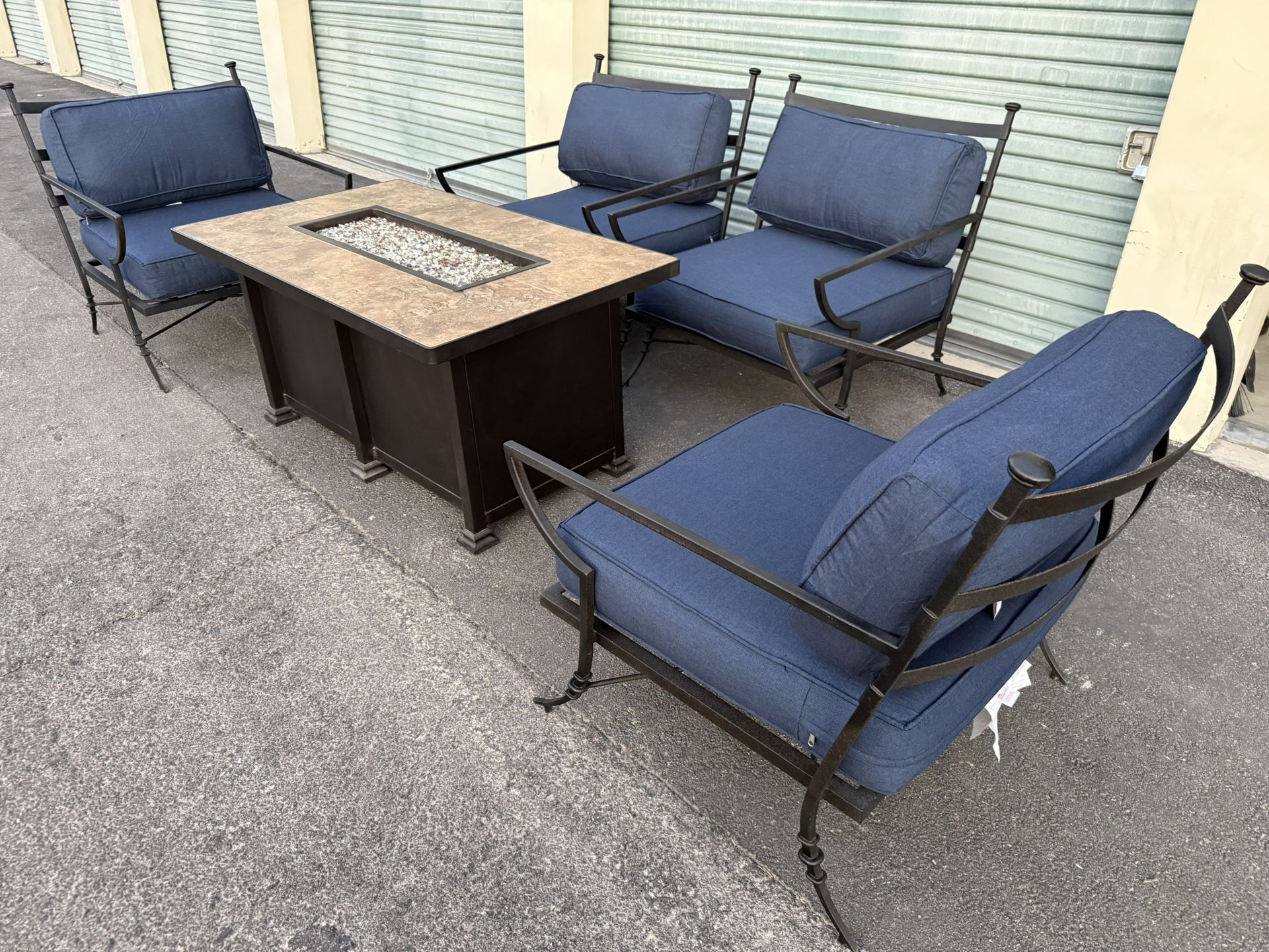 Patio,Outdoor furniture,4 Club Chairs MCM,Sunbrella,Pit,Ow