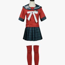 UHarukawa Maki Cosplay Costume Dress Halloween Killing Harmony School Sailor Uniform Outfit With Red Hair Ties