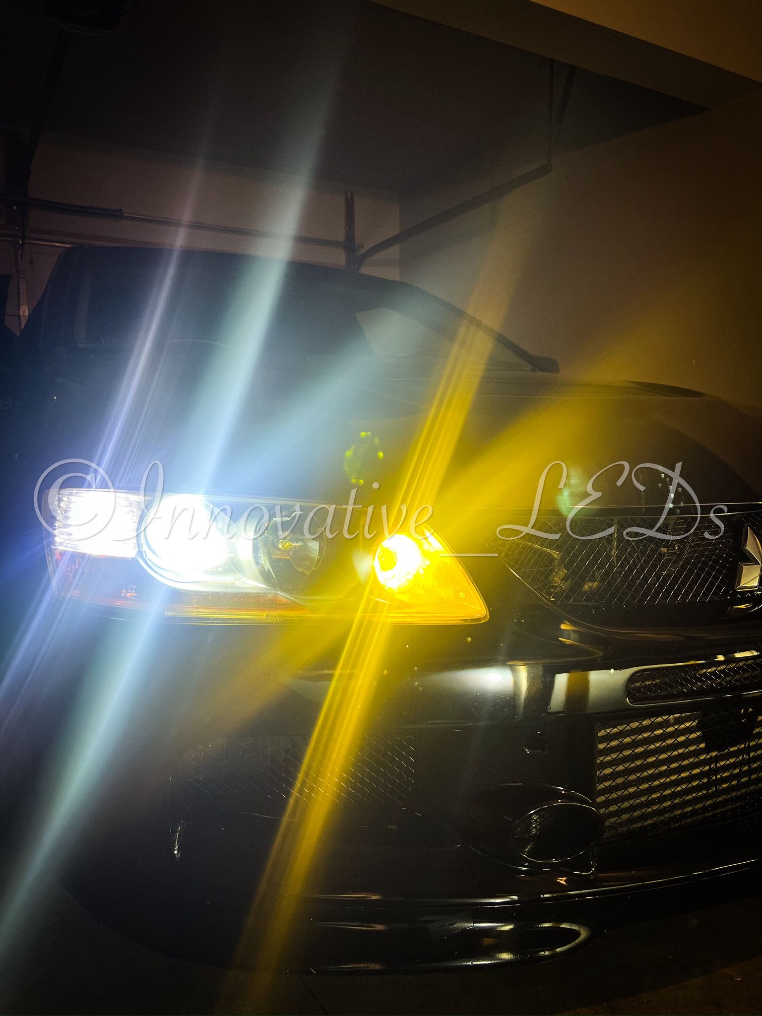 6000k Glacier White LED Headlight And 3000k Jdm Yellow LEDs Fog Lights