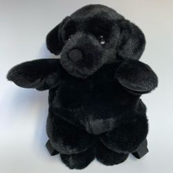 Russ Black Lab Plush Backpack