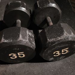 35lbs Dumbells Weights 