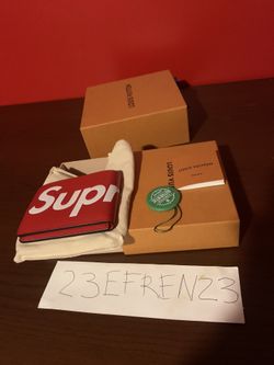 Supreme Louis Vutton slender bifold wallet Epi red new in box