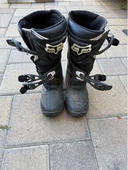 Kids fox racing motorcycle boots size y4