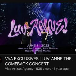 LUV-ANNE Comeback Concert 2023 - 2 Tickets For Tonight