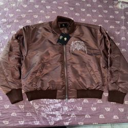 Darc Sport Brown Bomber Jacket - Size M