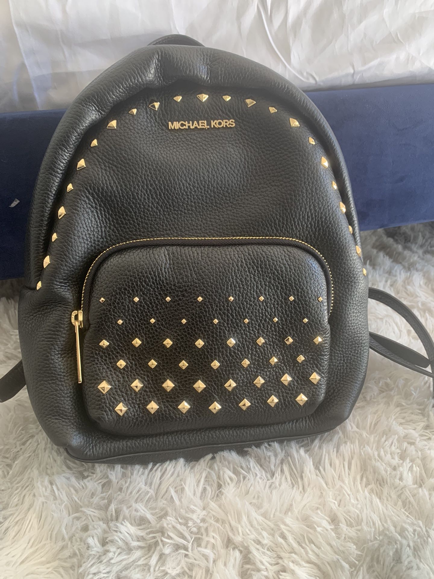 Micheal Kors gold diamond studded backpack