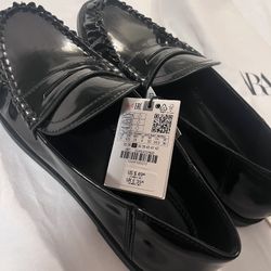 New Zara Black Loafers 6.5 