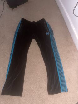 Needles Track Pants Black Blue Stripe