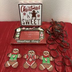 Gingerbread Christmas Decorations presents Holiday Home Decor Lot - Simi Valley