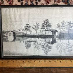 Vintage Framed Art “Spring Morn On Sus Causeway”