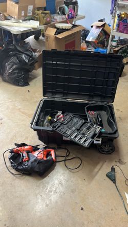 Multiple tools, items, husky container, $80 for ALL