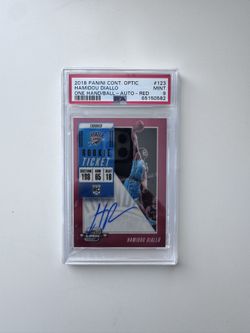 2018 PANINI CONT. OPTIC HAMIDOU DIALLO ONE HAND/BALL - AUTO - RED PSA 9