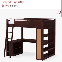 Full Loft Bed with Desk 