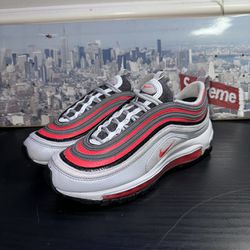 Nike Air Max 97 Felt GS Casual Shoes Wolf Grey/Red Orbit CD4831-002 Kids Size 5Y