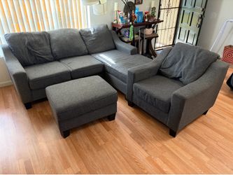 Sofa with Ottoman and Armchair