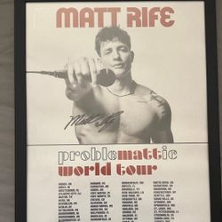 Matt Rife Signed Problemmattie World Tour Poster