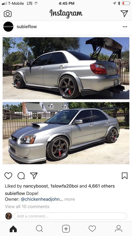 Karlton fender flares for 02-07 wrx or sti