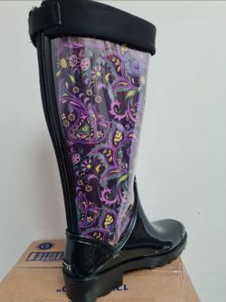 DECZ CUSTOMIZABLE RAIN BOOT SIZE 8 WOMEN